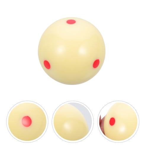 Amosfun Billiard Training Cue Ball with Marked Dot Resin Material Large White Pool Ball for Snooker Practice for Adult Leisure Games