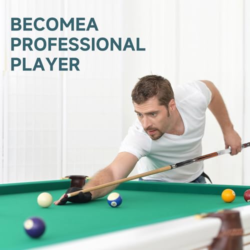 HomeSeason Pool Cue Stick 58" Billiard Cue Sticks 3D Printed Grip Professional Low Deflection Pool Sticks Maple Wood Pool Sticks 13mm Tip - color: 18oz with bag
