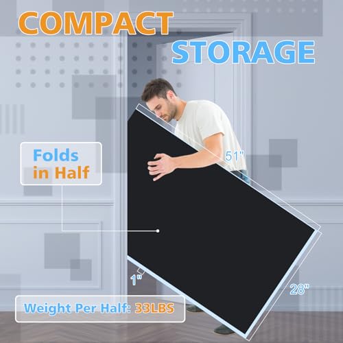 GOWE 8.5ft Black Mid-Size Ping Pong Conversion Top Foldable & Portable Table Tennis Table Top for Indoor Games