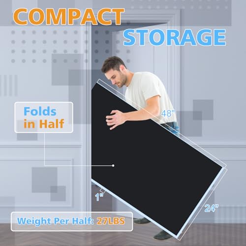8Ft Black Mid-Size Ping Pong Conversion Foldable & Portable Table Tennis Table for Indoor Games Black Professional Indoor Games Durable