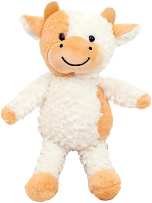 YUKOUQIAN Cow Plush Doll Toy - 11.8 inch for Girls & Boys (Stand Cow Yellow)