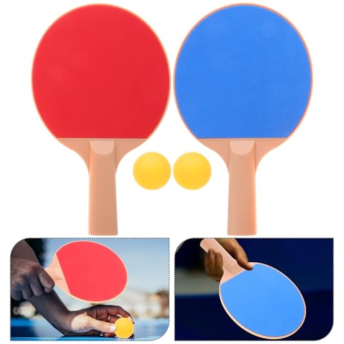 GALPADA Outdoor Table Tennis Set Plastic Elasticity Paddles with Comfortable Grip and Bright Balls for Pong Game and Competition