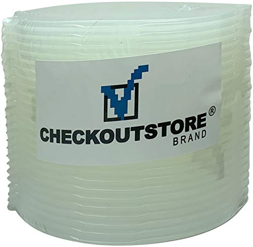 CheckOutStore (100) Clear Compact Slim Round Clamshell CD/DVD Case with Lock on Top (Clear) - color: Clear, size: 100 Units