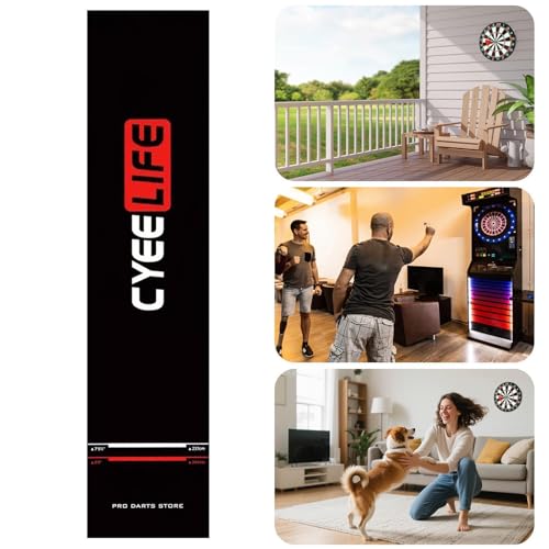 Dart Board Mat - Darts Mat,Heavy Duty Non-Slip Rubber Floor Protection Pad | Non Slip Carpet Darts for Game Room Recreation Center Sports Club Office Basement, - color: Dart pad 2