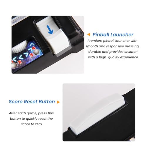 Mini Pinball Game Machine Desktop Ball Shooting Toy (Plug-in Version)