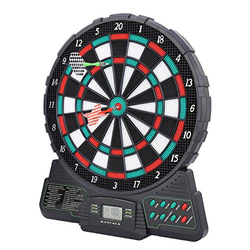 Electronic Board, Electronic Dartboard Includes 6 Soft Tip Darts and 18 Replacement Tips Automatic Scoring Dartboard Set Electric Board for Game Room