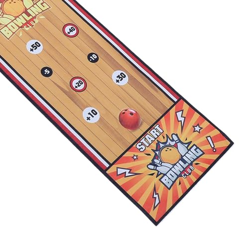 Tabletop Interactive Bowling Set Easy to Set Up for Family Game Nights Flannel Mat Indigo