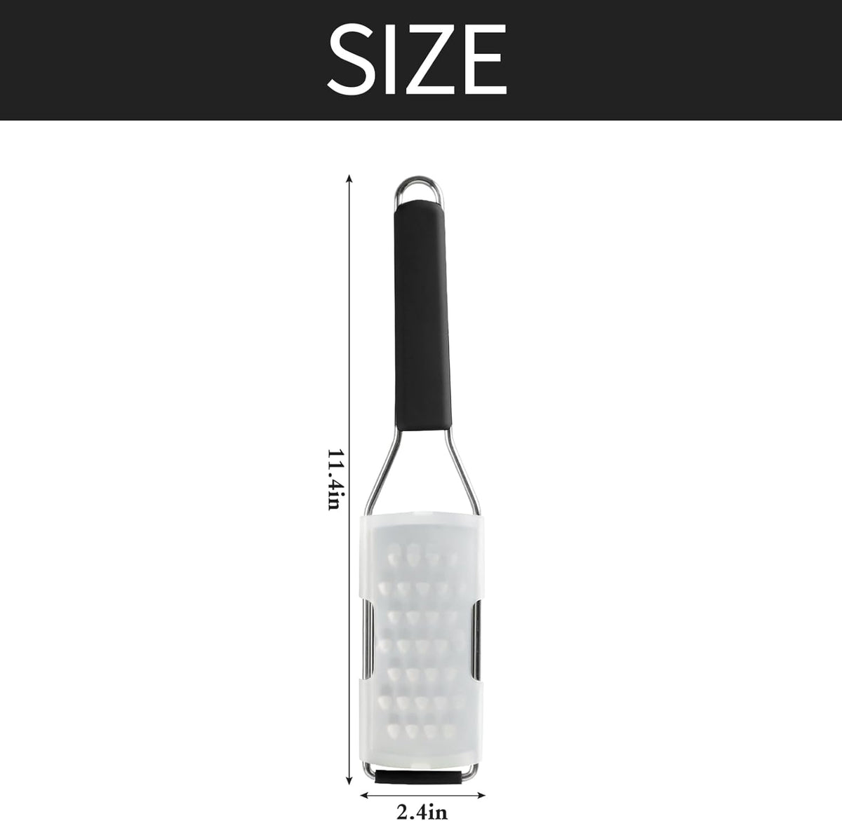 Cambom Cheese Grater Vegetable Shredder & Citrus Zester Lemon Zester for Parmesan Cheese, Vegetables, Zucchini, Nutmeg, Chocolate, Lemons, Hand Held Shredder Graters Stainless Steel Extra Coarse Blade