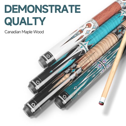 HomeSeason Pool Cue Stick 58" Billiard Cue Sticks Professional Low Deflection Pool Sticks - color: 21oz with bag