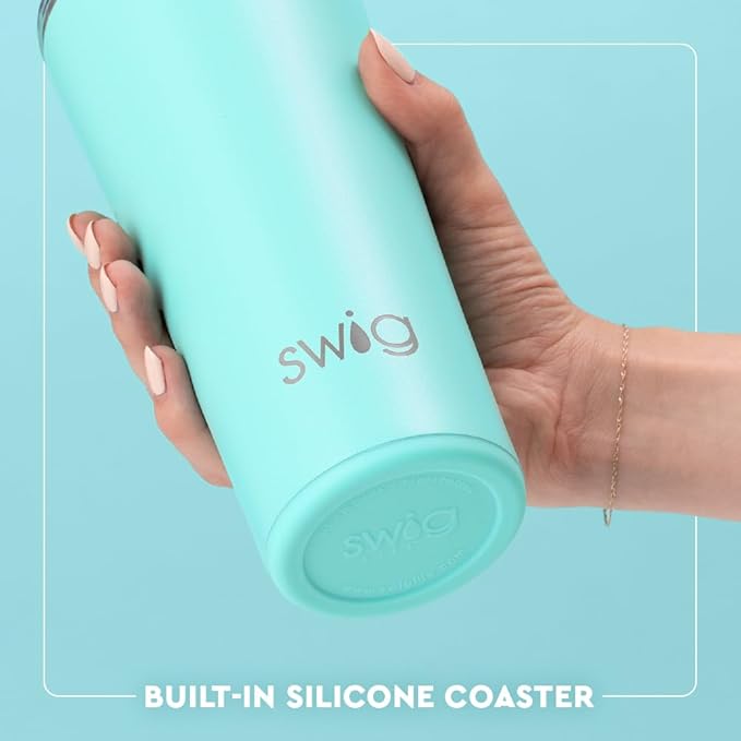 Swig Life 22oz Insulated Tumbler, Travel Coffee Tumbler with Lid, Cup Holder Friendly Travel Coffee Mug, Stainless Steel (Christmas Crew)