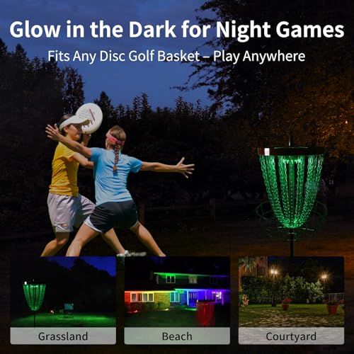 X-UFO Disc Golf Basket Frame Sensor Light and Automatic Color Change, Compatible with Disc Golf Basket Frames - size: 40MM