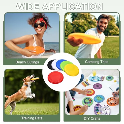Soft Flying Disc, Sports Flying Discs All Ages Outdoor Flying Disc Training Playing Lightweight Durable - color: White/Yellow/Red/Green/Blue/Black
