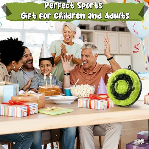 Axe Throwing Game Set for Adults and Kids: Bristle Axe Target Board Game with 4 Throwing Stars, No Drill Mounting, Compact & Portable Design for Indoor Outdoor Use (12in)