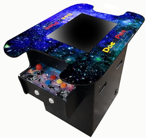 Doc and Pies Arcade Factory Full Size Professional Cocktail Arcade Machine | 412 Classic Games | Original, Classic Design | 2-Player | Full Size LCD Screen, Buttons and Joystick - style: 412