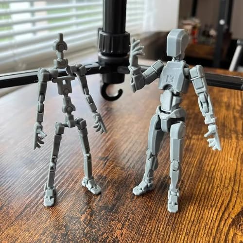 Dumwick Titan13 Action Figure, Lucky Robot 13 Action Figure,3D Printed Multi-Jointed Movable Action Figures,Dummy Robot 13 Figure Creative Gifts for Kids Adults (Black)