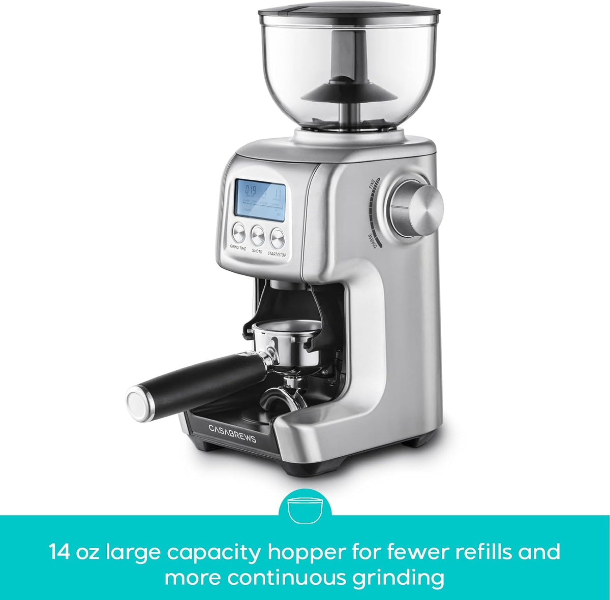 CASABREWS Tornado Electric Conical Burr Coffee Grinder, 77 Precision Grind Settings for Espresso to French Press, Special for Barista and Coffee Lovers