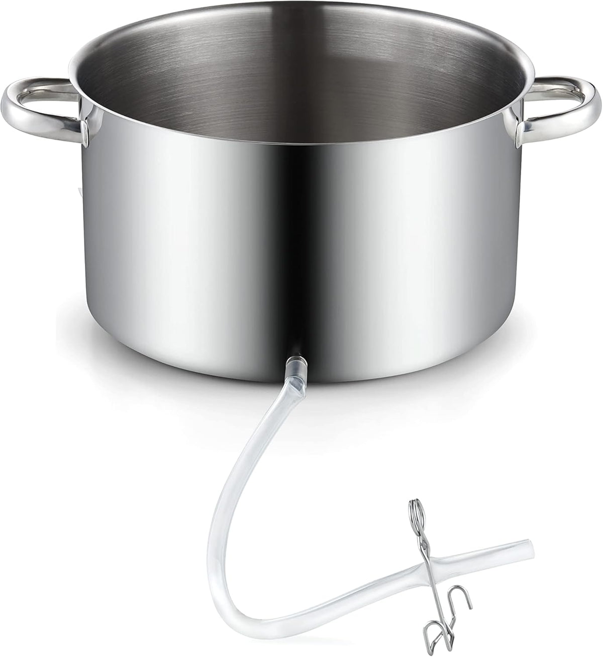 Cooks Standard Canning Juice Steamer Extractor Fruit Vegetables for Making Jelly, Sauces, 11-Quart Stainless Steel Multipot with Glass Lid, Clamp, 2-Pcs Hose