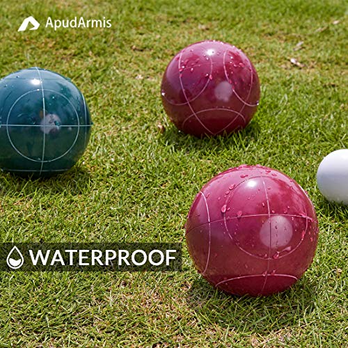 ApudArmis White Bocce Pallino Balls Replacement - Including Measuring Rope - size: 51mm