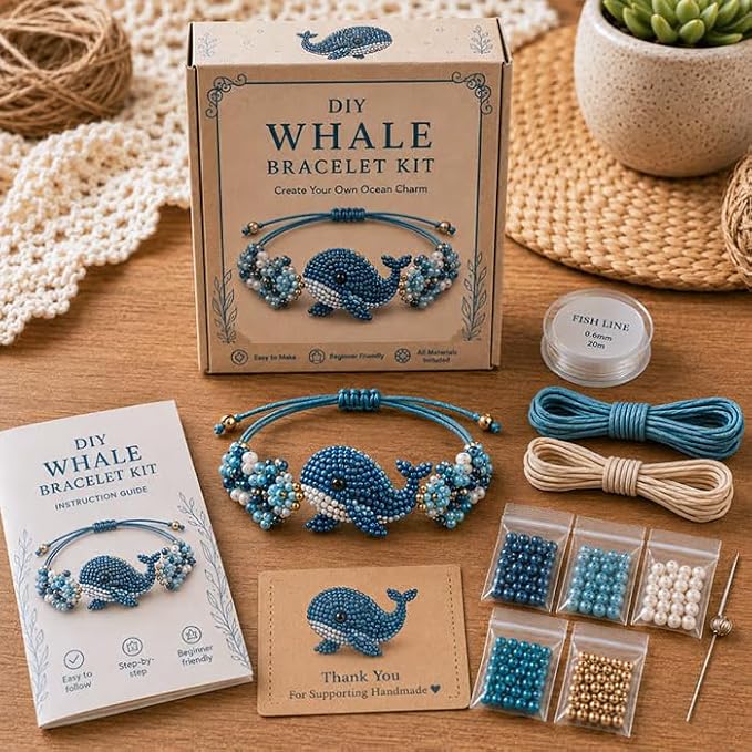 DIY Beaded Bracelet Making Kit, Beginner-Friendly Beaded Bracelet Animal Making Kit, Three-Dimensional Beadwork Jewelry Craft Kit with Full-Color Instruction Sheet, for Craft Lover (Highland Cattle)