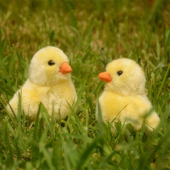 TAMMYFLYFLY Yellow Chick Stuffed Animal Chicken White 5 inches, 12cm, Plush Toy, Duck Soft Toy (Yellow Chick)