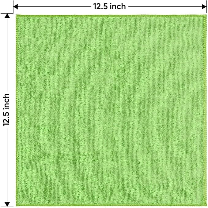 HOMEXCEL Microfiber Cleaning Cloth 50 Pack, 12.5 x 12.5 inch Microfiber Towels for Cars, Ultra Absorbent Car Washing Cloth, Lint Free Streak Free Cleaning Rags for Car, Kitchen, and Window, Multicolor