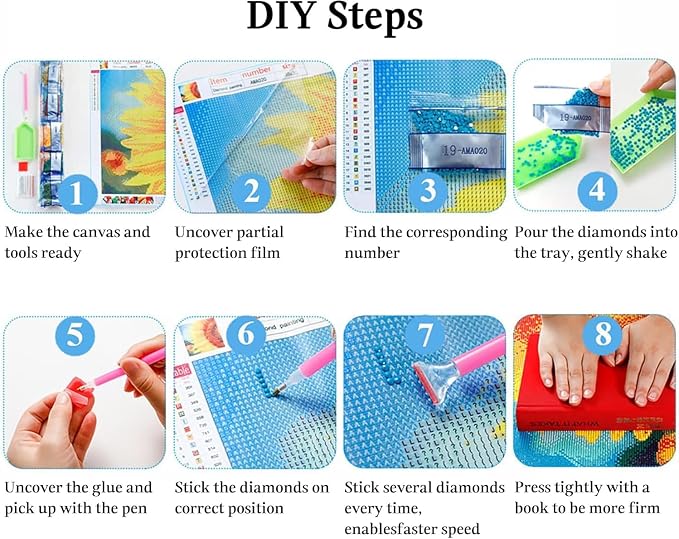 JAKI Diamond Art Painting Kits for Adults-Diamond Art for Adults,Full Drill Diamond Art Kits for Gift Home Wall Decor(12x12inch)
