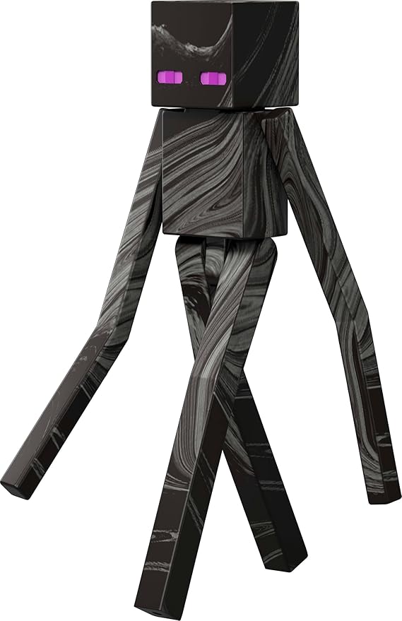 Mattel Minecraft Action Figure & Accessories Toy Set, Enderman Posable Character Collectible Inspired by a Minecraft Movie, 3.25-inch Scale