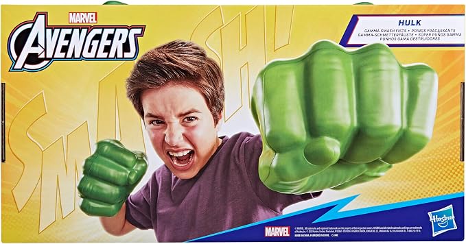 Marvel Hulk Gamma Smash Fists, Soft Foam Role Play Toy, Avengers Super Hero Toys for Kids Ages 5 and Up
