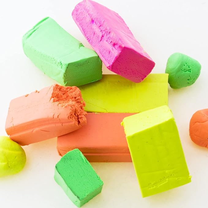 BAZIC Products 1 lb 4 Fluorescent Color Modeling Clay, for School Office Home, Case of 24
