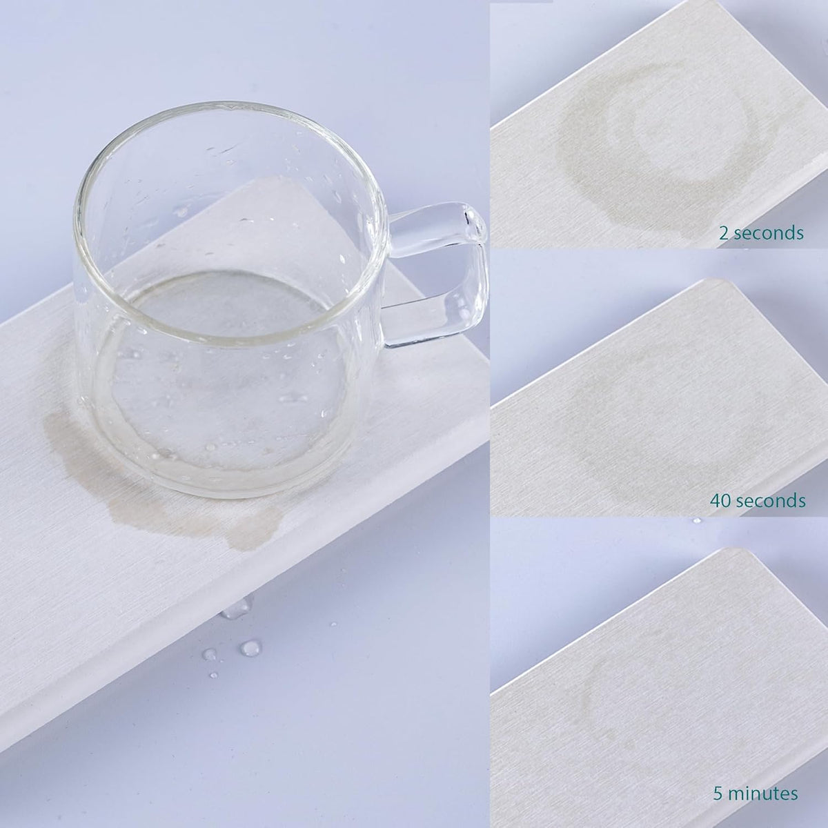 2 Pcs Water Absorbing Stone Trays, Kitchen/Bathroom Sink Soap Dish, Diatomite Tray Used for Hand Soap & Cosmetic Bottles in The Modern Home, 3.54" W x 9" L, White