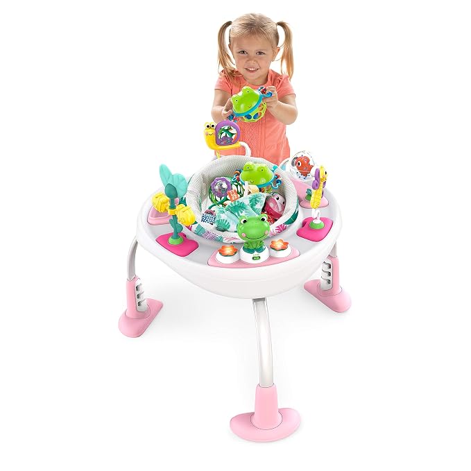 Bright Starts Bounce Bounce Baby 2-in-1 Activity Jumper & Table - Playful Palms