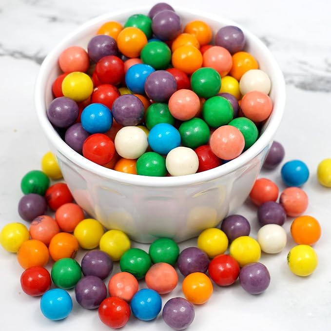 Gumballs for Gumball Machine, 0.5 Inch Mini Gumballs, Approx. 280 Pieces, 1lb Bulk Bag, Bubble Gum Balls Assorted Fruit Flavored Bubble Gum, Gumball Machine Refills