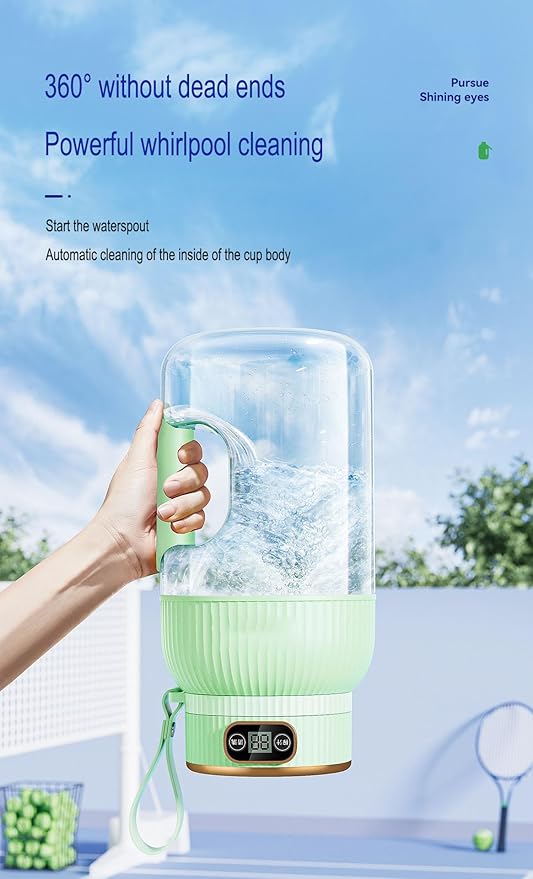 Large-capacity personal size blenders, powerful motor driving ten-blade cutter head, dual large-capacity batteries, TYPE-C fast charging head, 40Oz (1200ml) large capacity (green)