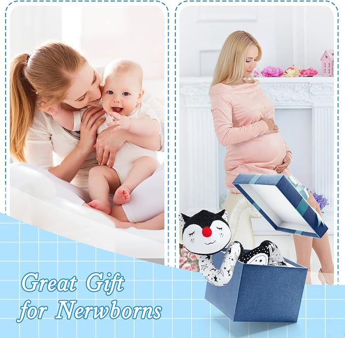 FATI Car Seat Toys for Babies 0-6 Months, Black and White High Contrast Baby Spiral Carseat Toy for Infant 0-3, 3-6 Newborn, Stroller Toys for 0 3 6 9 12 Months Baby Ideal Gift