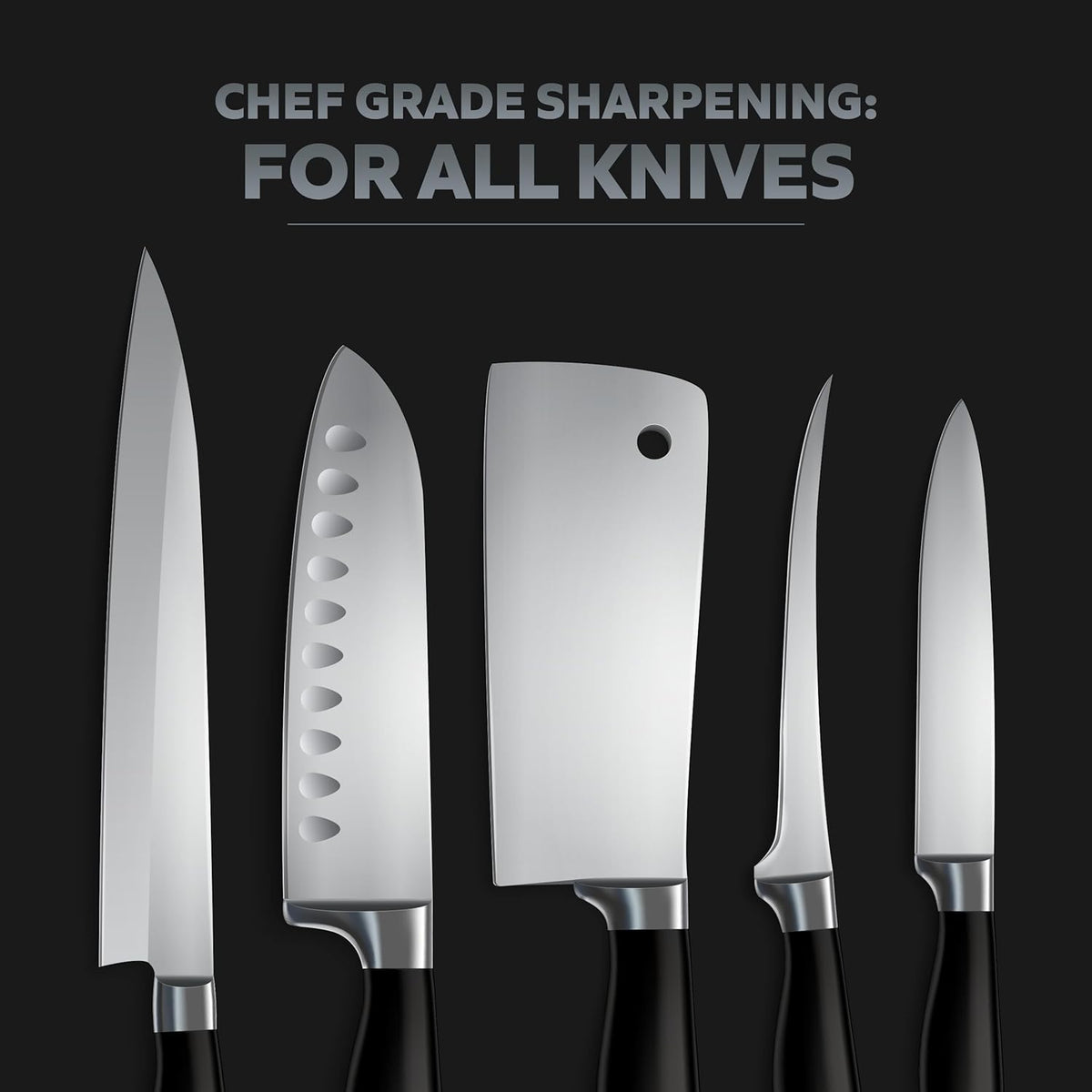 Hugo & Jude Premium Rolling Knife Sharpener - Sharpening Made Easy - Ergonomic Diamond Rolling Wheel Sharpener, 15/18/20/22° Magnetic Angles for Kitchen Knife Sharpener- Kitchen Gadgets & Gifts
