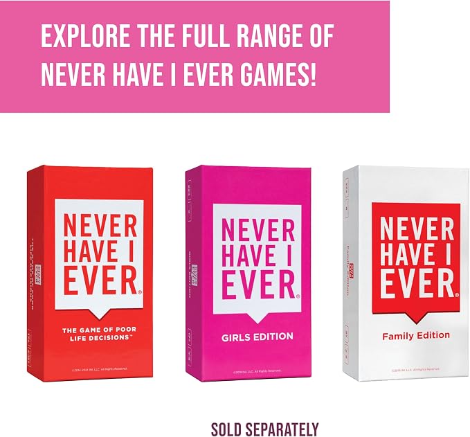 Never Have I Ever - The Ultimate Party Game for Bachelorette Parties, Ladies’ Nights, Girlfriends’ Game Nights, and Social Gatherings | Paddles Included | Intended for Mature Adult Women Ages 17+