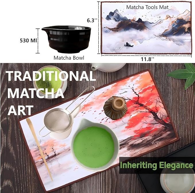 Matcha Whisk Holder Matcha Chasen Whisk Stand Ceramic Holder fit for Traditional Japanese Tea Ceremony Starter (Fruit Green)