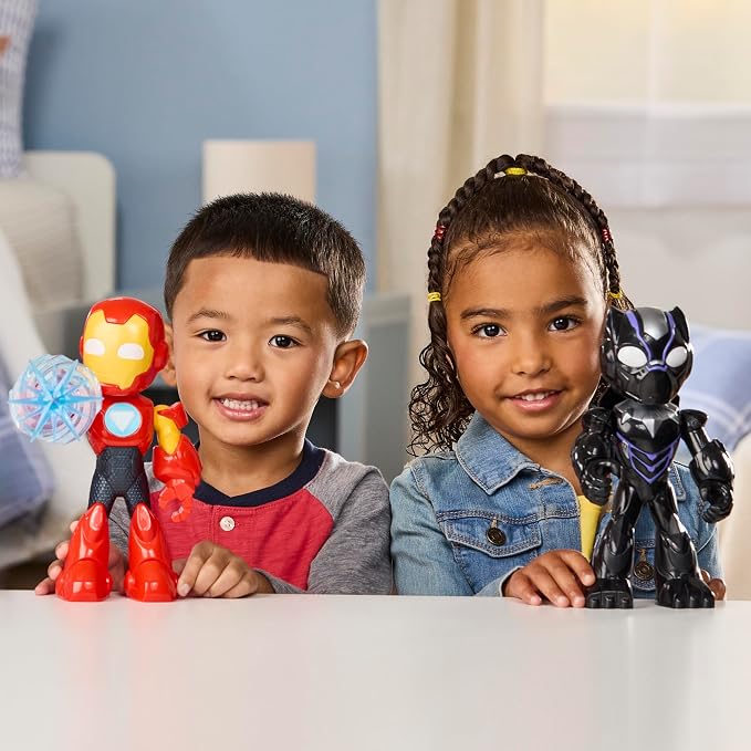 Marvel Iron Man and His Awesome Friends Supersized Black Panther Action Figure, 9-Inch (22.8 CM) Super Hero Toys for Kids, Ages 3+