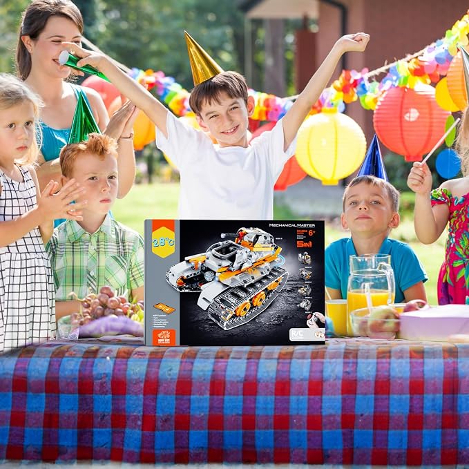 5-in-1 STEM Building Set Toys for Kids Remote & App Controlled Construction Robot/Car/Tank/Bulldozer/Tracked Racer Coding Kit for Boys Girls Age 6 7 8-12+ Year Old (552 Pcs)