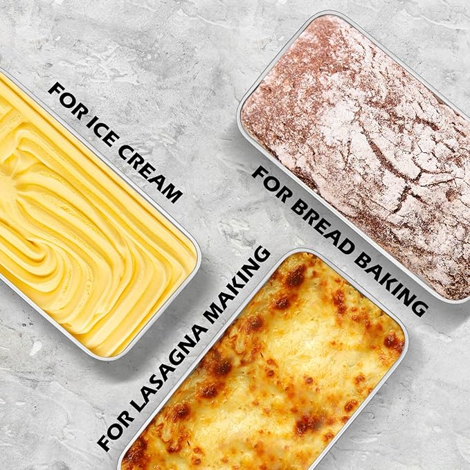 Leonyo 6 Pack Loaf Pans for Baking Bread, 9x5IN Stainless Steel Loaf Pans for Homemade Bread, Meatloaf, Bananas, Brownies, Lasagnas, Dishwasher Oven Safe