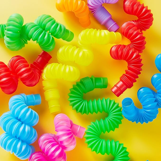 JOYIN 36 Pack Pop Tubes, Sensory Toys (Small) Fidget Toys Party Favors - 9 Colors, Creativity Learning & Fun for Kids - Perfect for Prizes Goodie Bags, Classroom School Reward