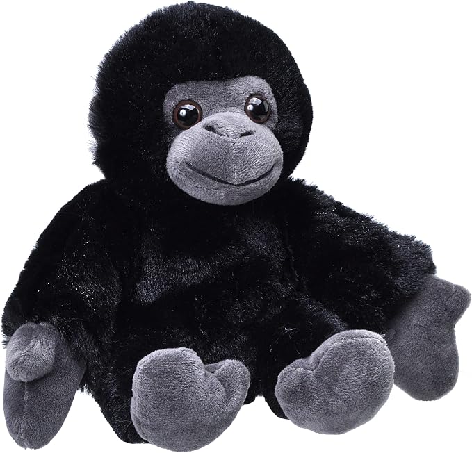 Wild Republic Gorilla Plush, Stuffed Animal Toy, Gifts for Kids, Hug’Ems 7"