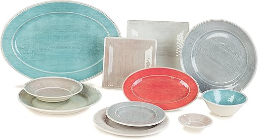 Carlisle FoodService Products Grove Reusable Plastic Plate Appetizer Plate with Rim for Home and Restaurant, Melamine, 7 Inches, Smoke, (Pack of 12)