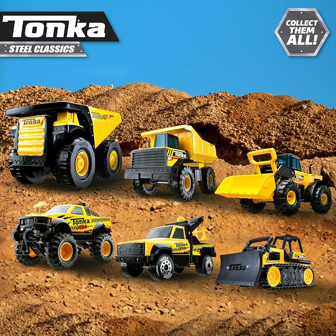 Tonka - Next Gen Mighty Dump Truck - Made with Steel & Sturdy Plastic, Yellow Toy Vehicle, Big Construction Truck, Boys and Girls, Toddlers Ages 3+