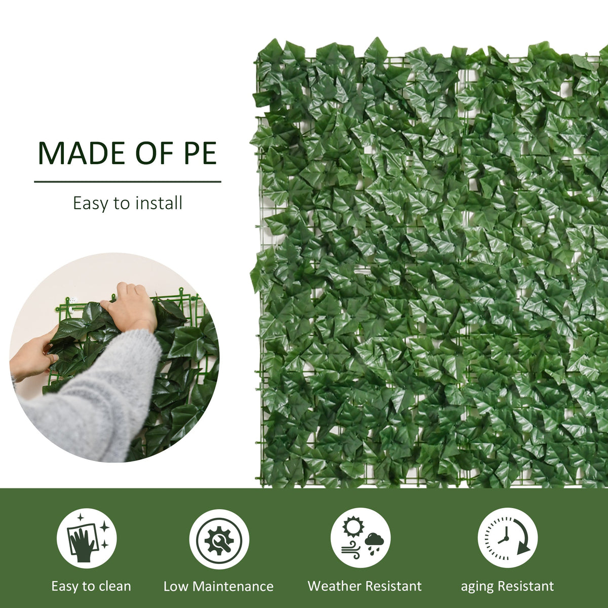 Grass Wall Panels, 118" x 39" Artificial Grass Wall Decor, Greenery Backdrop Panels Wall, Dark Green