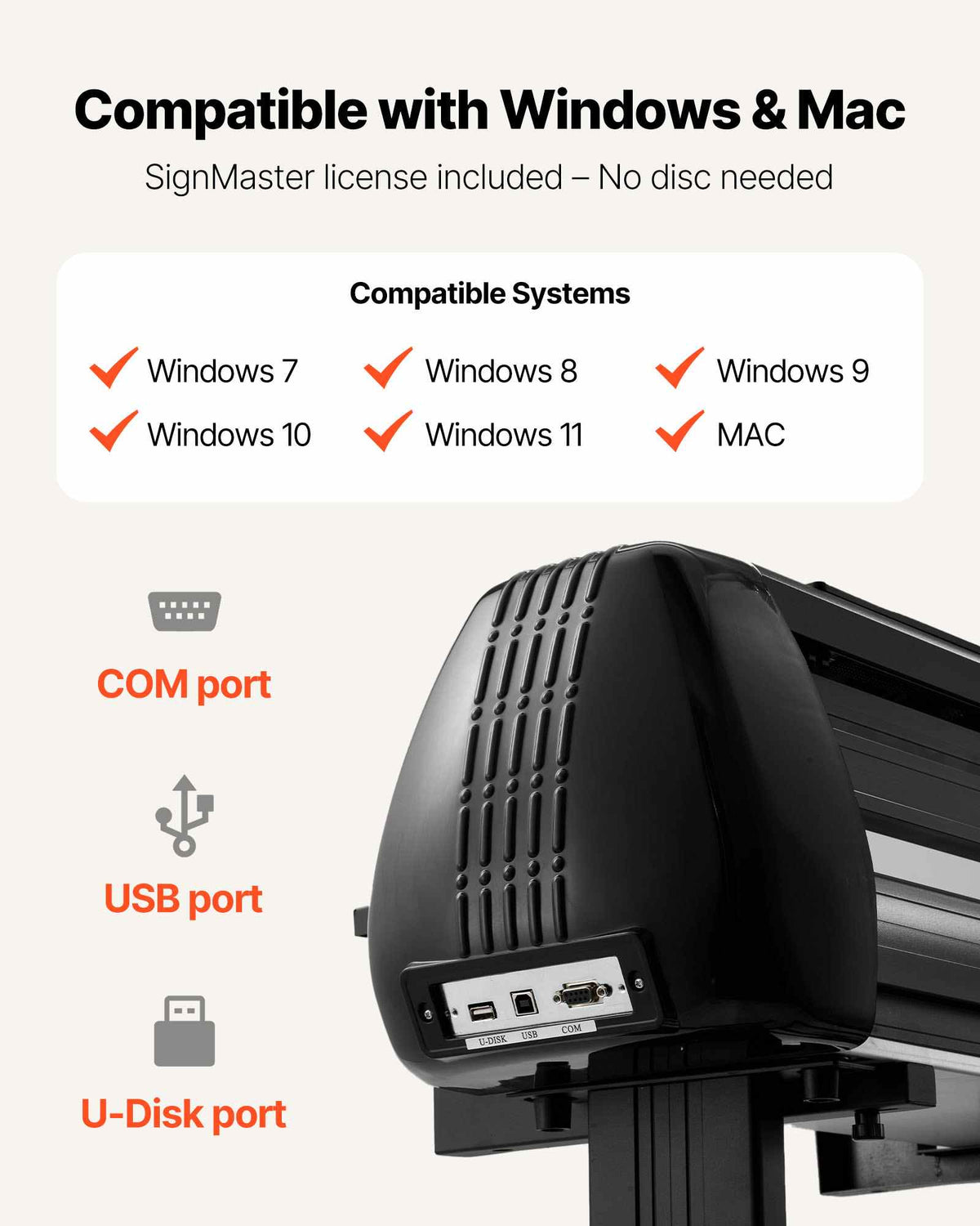 Vinyl Cutter Machine, 34 inch Max Feed Width, Dual Blades, Adjustable Force and Speed, LED Display, Vinyl Plotter Cutter Printer Bundle with Sticker Sheets, Transfer Film, Signmaster Software
