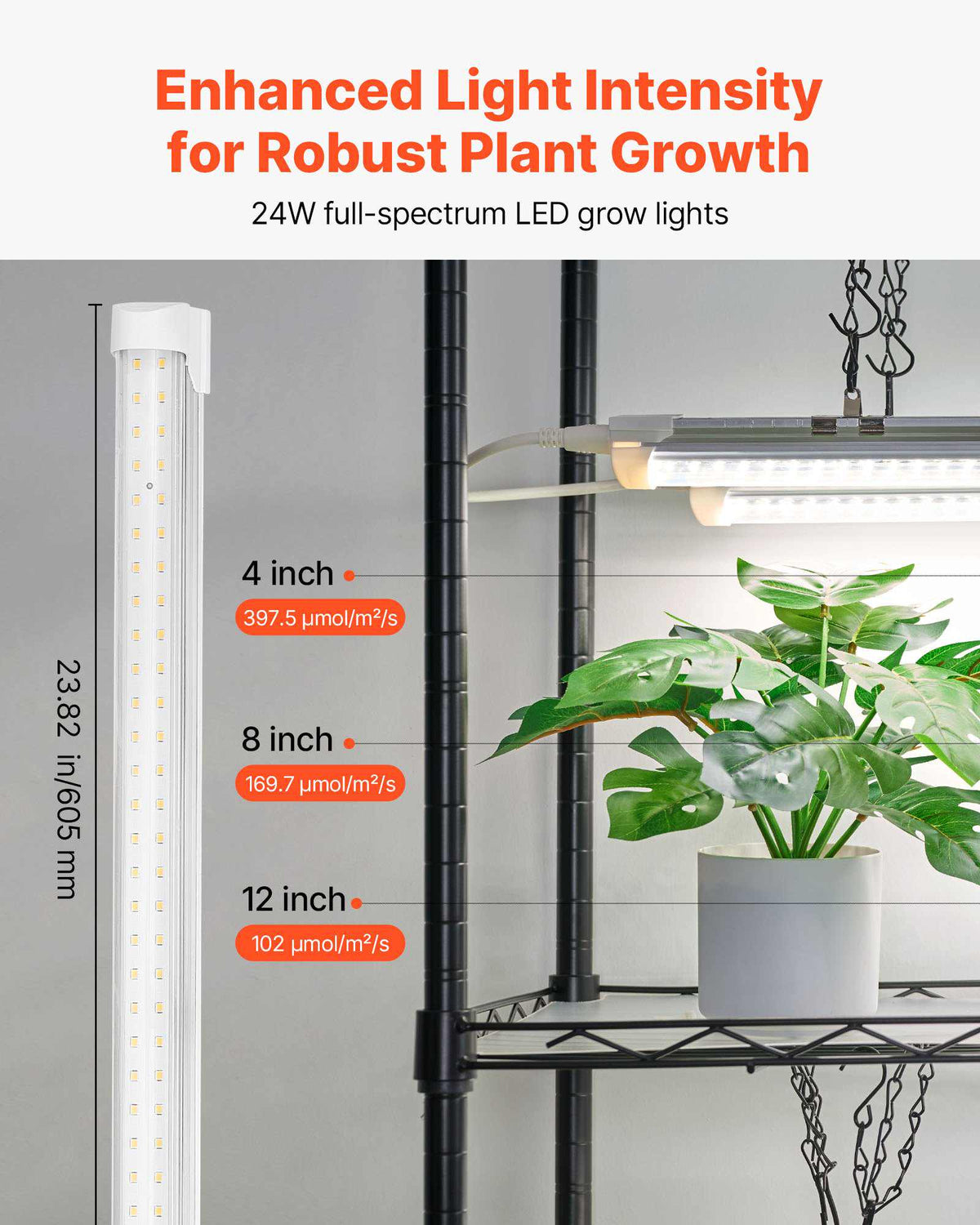 DIY Plant Shelf with Grow Lights, 71 in Tall Indoor Plant Stand with Wheels, 192W 5000K Full Spectrum Grow Lights, Heavy Duty Metal Plants Display Rack, Flower Pot Holder for Seed Starting