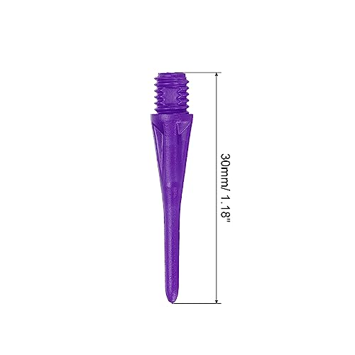 PATIKIL Plastic Dart Tips 2BA Thread Soft Dart Tips Replacement Plastic Tip Soft Tip Dart Accessories - color: Purple