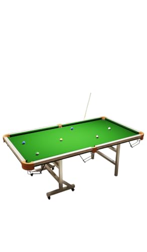 2-in-1 Pool & Ping Pong Table with Foldable Legs, Pool Table, Brass/Carbon Steel,Small Pockets for Pro Training & Family Fun - size: 200CM Carbon Steel Set
