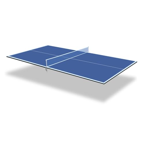 7/8/9ft Mid-Size Ping Pong Conversion Top with Net Set for Billiard and Pool Tables - Regulation Top Converts Billiards into Ping Pong Table Blue/Green/Black - color: Blue, size: 7 FT
